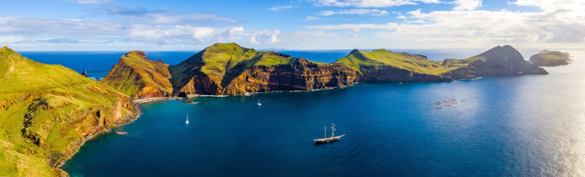 Vue aérienne de la Pointe Sao Lourenço