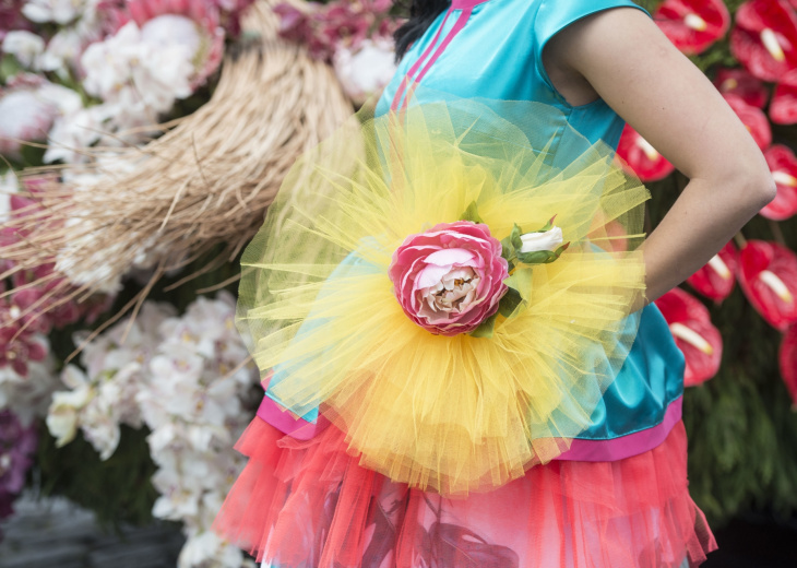 Parade des enfants pour la fête des fleurs à Funchal