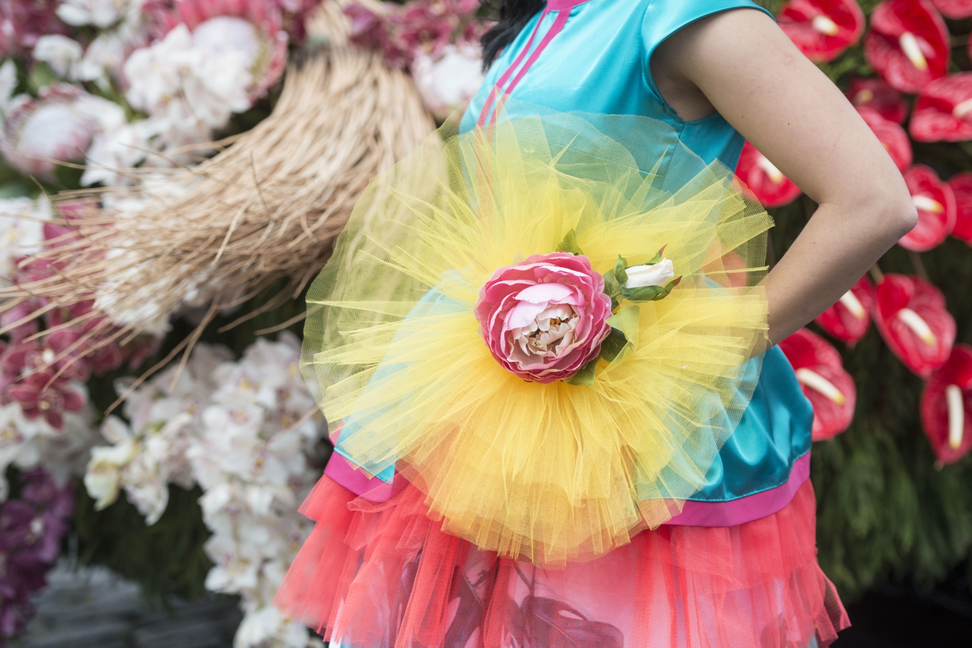 Parade des enfants pour la fête des fleurs à Funchal